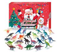 Christmas Dinosaur - Collectable Animal Souvenir | 24 Day Countdown Calendar For Christmas With Dinosaurs | For Over 3 Years Old Fireplace Shelf Table De Cheve