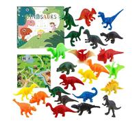Christmas Dinosaur Countdown Calendar - PVC 27 x 27 x 3.3 cm | 24 Day Educational Calendar | Decoration for Children, Teens and Adults, Home, School or Party