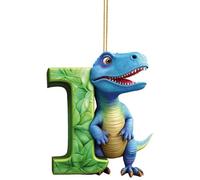 Christmas Dinosaur Ornaments,26 Letter Cartoon Dinosaur Pendant, Acrylic Dinosaur Xmas Tree Decorations,Christmas Tree Dinosaur Hanging Ornament,Christmas Decoration Home Party Decor