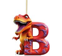 Christmas Dinosaur Ornaments,26 Letter Cartoon Dinosaur Pendant, Acrylic Dinosaur Xmas Tree Decorations,Christmas Tree Dinosaur Hanging Ornament,Christmas Decoration Home Party Decor