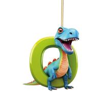 Christmas Dinosaur Ornaments,26 Letter Cartoon Dinosaur Pendant, Acrylic Dinosaur Xmas Tree Decorations,Christmas Tree Dinosaur Hanging Ornament,Christmas Decoration Home Party Decor
