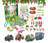 Christmas Dinosaur Theme Advent Calendars 2025, Simulated 3D Dinosaur Toy Set, 24-Day Christmas Countdown Calendar, Parent-Child Interactive Toy, Gift and Souvenir Collection for Dinosaurs Lovers