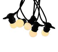 Christmas Direct String Lights - Festoon Lights - E27 Light Bulbs for Indoor and Outdoor Decor - Decorative LED String Lights for Garden Decor, Bedroom, Wedding, Pergola - Warm White (10m / 15 Bulbs)