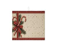 Christmas Dish Drying Mats for Kitchen Counter, Festive Candy Cane Absorbent Dish Drainer Rack Mat, Holiday Microfiber Drying Pad for Kitchen Counter Decor 16x18 Inch
