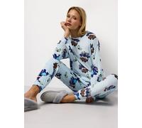 Christmas Disney Stitch Printed Blue Slinky Fleece Pyjamas S