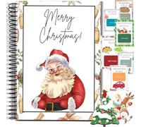 Christmas DIY Gift Card Book - Spiral Bound 5x7 Pages, Surprises On Every Page, DIY Spiral-Bound Merry Christmas College Survival Gift Card Book Holder for Family, Friends, Students (Red, 2Pcs)