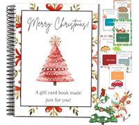 Christmas DIY Gift Card Book - Spiral Bound 5x7 Pages, Surprises On Every Page, DIY Spiral-Bound Merry Christmas College Survival Gift Card Book Holder for Family, Friends, Students (Pink, 1Pc)