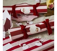 Christmas DIY Santa Baby Crackers - Set of 6 Red and Pink Holiday Party Favors