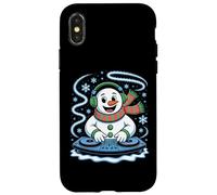 Christmas Dj Let's Get Frosty With Snowman Case for iPhone X/XS
