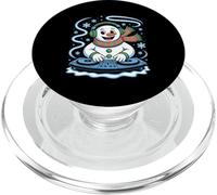 Christmas Dj Let's Get Frosty With Snowman PopSockets PopGrip for MagSafe