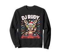 Christmas Dj Rudy Reindeer Festive Vibes Sweatshirt