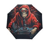 Christmas Dj Sugar Skull Umbrella Automatic Folding Men Women Travel Umbrellas Auto Open Close Sun Blocking Windproof