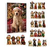 Christmas Dog Advent Calendar 2025 Advent Calendar for Kids Girls Boys 24 Days Of Festive Surprises Dog Ornaments Cute Dod Themed Toys Celebrate Xmas Countdown Gift (Khaki, One Size)