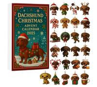 Christmas Dog Advent Calendar 2025 Christmas Advent Calendar 24 Days Of Calendars Holiday Dog Theme Xmas Surprise for Xmas Tree Home Door Wall Car Decor (Rose Gold, One Size)