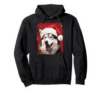 Christmas Dog Alaskan Malamute Pullover Hoodie