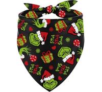 Christmas Dog Bandana Merry Christmas Triangle Bibs Dog Scarf Adjustable Accessories for Small Medium Dogs Cats Pets