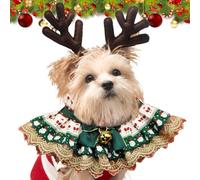 Christmas Dog Bandanas, Cute Pet Double-sided Breathable Collar Neck Accessories, Christmas Bib With Bow And Adjustable Straps, Holiday Dog Christmas Bandanas For Cat Dog