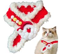 Christmas Dog Bandanas,Pet Knitted Scarf Christmas Costumes | Dog Winter Neck Warmer, Holiday Dog Bandanas, Adjustable for Cats Dogs Daily Wearing