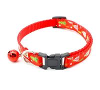 Christmas Dog Cat Collar With Bell Xmas Themed Santa Tree Rudolph Pet Puppy Animal Adjustable Comfortable Holiday Accessory