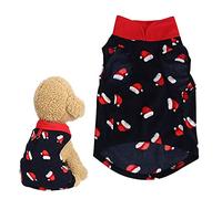 Christmas Dog Clothes for Small Dogs | Fleece Winter Jacket with 5 Sizes | Warm Puppy Outfit for Xmas Party/Family Photos/Indoor Cozy Apparel (S)