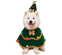 Christmas Dog Clothes - Puppy Tree Style Costume, Warm and Lightweight Fabric, Adjustable Outfit Elegant and Fun for Celebrations | Family Photography Party Walk