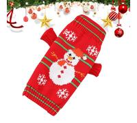 Christmas Dog Clothes,Warm Dog Sweater Soft Christmas Shirts - Breathable Knitted Pet Accessories Snowman Cloth for Cats & Kittens