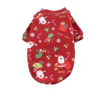 Christmas Dog Clothes Winter Warm Pet Coat Puppy Kitten Sweatshirt Fit Fit For Small Large Dogs Chihuahua Bulldog Cartoon Print Costumes(Red,S)