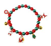 Christmas Dog Collar - 8.66inch Pet | Fake Pearl Elastic - Festive Cat Collar Santa Tree Snowman Snowflake Elk Pendant Bow Bell for Holiday Dress Up Small Dogs Cats