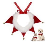 Christmas Dog Collar Adjustable Red Cat Collar with Bell Christmas Costume for Small Dog Cat Puppy Kitten, S with Bell Outfit Kitten Collars