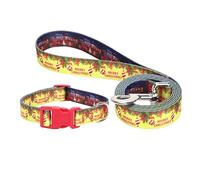 Christmas Dog Collar And Lead Matching Set Xmas Themed Santa Tree Rudolph Pet Puppy Animal Adjustable Comfortable Holiday Accessory