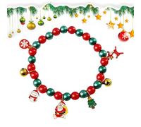 Christmas Dog Collar | Collar for Female Puppies - with Bow Bell and Pendants Christmas Tree Santa Snowman Snowflake Reindeer Party Accessory for Dog and Cat Girl