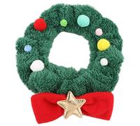 Christmas Dog Collar Soft Plush Headband Cat Costume with Bow & Colorful Balls Cute Christmas Pet Costume for Dogs Cats Furry Friend Dog Headband Cat Collar Outfit