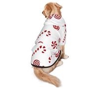 Christmas Dog Costume Hoodie for Large Dogs, Soft Xmas Dog Outfit with Leash Hole & Pocket, Funny Santa Pet Clothes for Medium Large Dogs, Cozy Dog Christmas Outfit for Boy & Girl - M