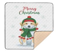 Christmas Dog Greeting Card_imagen Soft Foam Baby Play Mat for Floor Waterproof Tummy Time & Crawling Mat for Baby Kids Toddlers Infants, 50'' x 50''