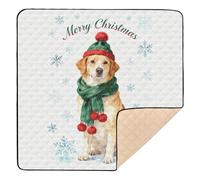 Christmas Dog Greeting Card_seedream Large Sturdy Baby Playmat for Floor Lightweight Padded Baby Mat for Babies Infants Toddlers, 50'' x 50''
