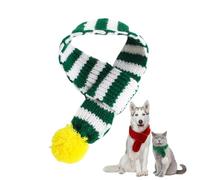 Christmas Dog Knitted Scarf with Pompom Pet Winter Neck Warmer Costume for Small Medium Large Dogs & Cats
