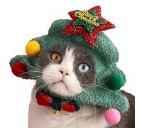 Christmas Dog Outfit, Winter Dog Hat,Cute Christmas Tree Snowman Cat Hat | Dog Headwear Winter Warm Accessories Plush Headwear for Weather