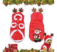 Christmas Dog Outfits, Cat Christmas Outfit, Dog Presents for Christmas Snowman Elk Clothes, Pet Christmas Costume Jumper-Medium