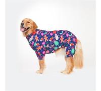 Christmas Dog Pajamas 4-Legged Costume for Large Medium Dogs, Christmas Snowman Gingerbread Print Warm Winter Pet Pajama with S-6XL Sizes, Festive Holiday Party Outfit(3XL)