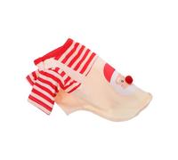Christmas Dog Shirt Red Striped Outfit Santa Claus Patterned for Dogs | Soft Cloth, Air-permeable and Machine Washable, 29.00x18.50x0.20cm Size, Holiday Photos