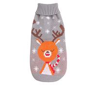 Christmas Dog Sweater, Cute Reindeer & Snowflake Printed Pet Pullover, Soft Cotton Warm Pet Apparel for Small Medium Large Dogs