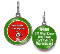 Christmas Dog Tags for Dogs & Cats (Dear Santa I Can Explain)