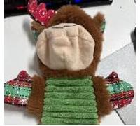 Christmas Dog Toy, Interactive No Stuffing Soft Plush Elk Durable Chew Toy with Crinkle Paper, Birthday for Small Medium Large Dogs