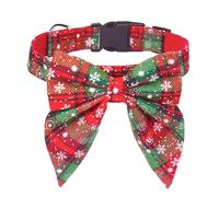 Christmas Dog with Adjustable Cotton Bowtie Collars for Large Dogs Pets Classic Red Plaid Pattern Removable Soft Comfortable Material Buckle Stainless Steel D Ring Fashion Cute Pet Gift Day