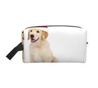 Christmas Dogs Print Storage Bag â€“ Toiletry & Cosmetic Travel Organizer Pouch with Zipper â€“ Reusable Canvas Makeup