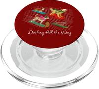 Christmas Dogs Sledding Dashing All the Way PopSockets PopGrip for MagSafe