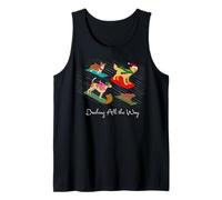 Christmas Dogs Sledding Dashing All The Way Tank Top
