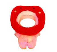 Christmas Doll Clothes Cute Headpiece for Labubu, Handcrafted Star, Clover and Apple Shaped Large Headgear, Adorable Hats for 17cm Dolls, No Doll Included (Apple Shaped)