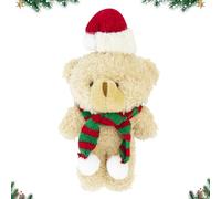 Christmas Doll Ornaments Christmas Tree Hanging Decorations Bear Pendants with Santa Hat for Xmas Gifts Baubles Hanging Pendants for Xmas Party Home Decor A8LSWJX