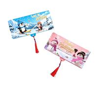 Christmas Dollar Gift Card Holder 10 Compartments Recycled Paper Cash Envelope Handmade Foldable Wallet Multiple Pocket Packaging